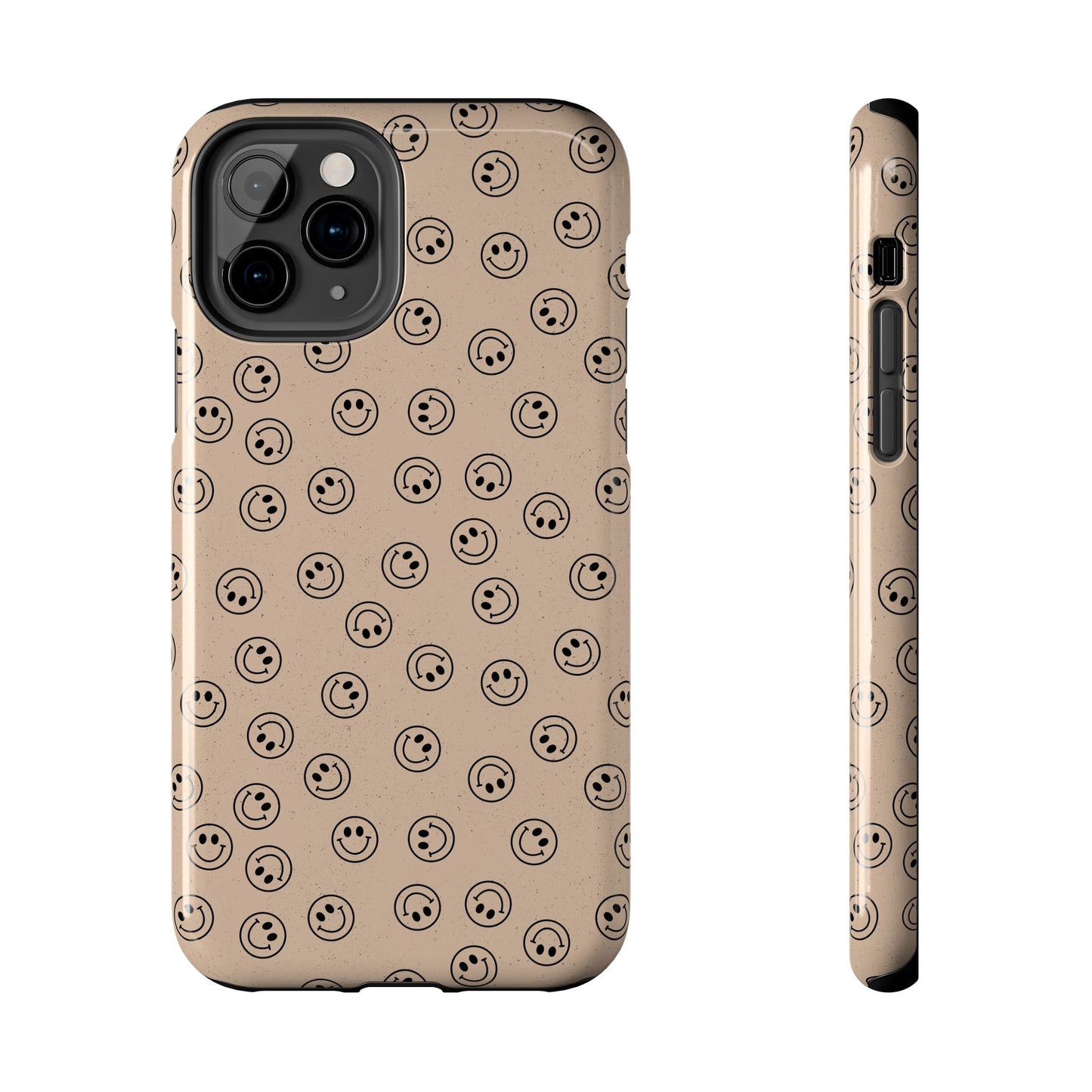 Beige Smileys Phone Case