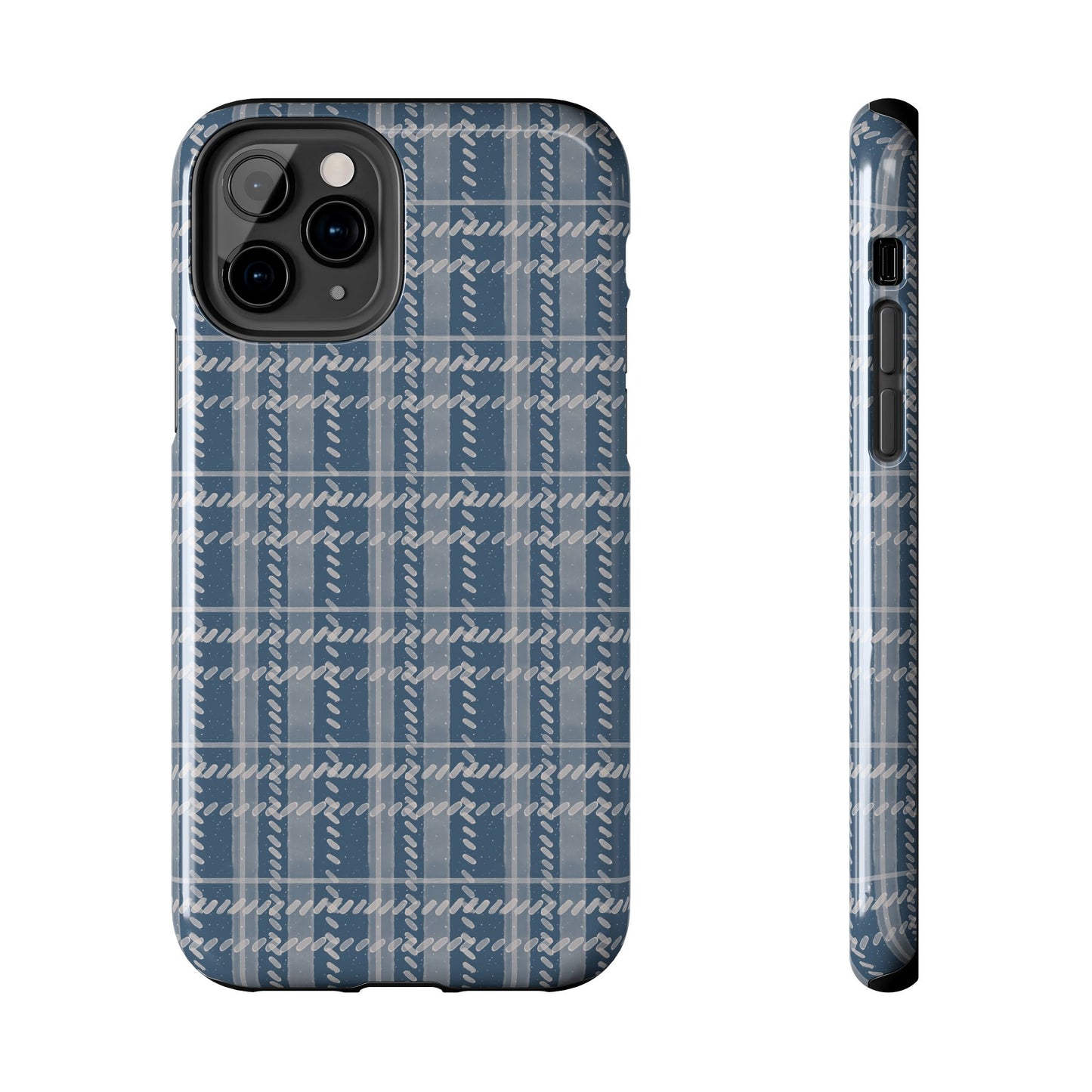 Navy Plaid Phone Case