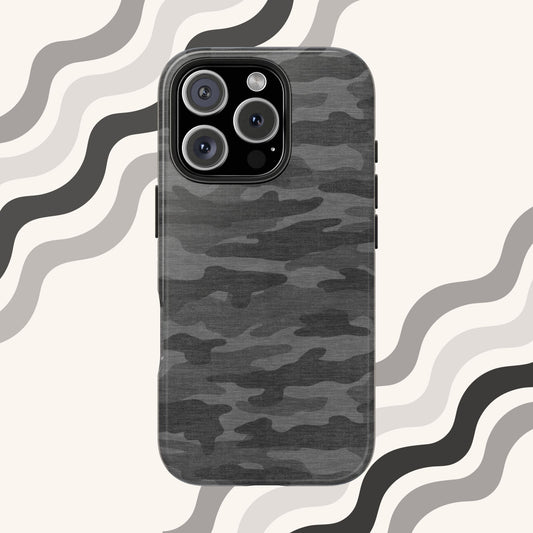 Gray Camo Phone Case