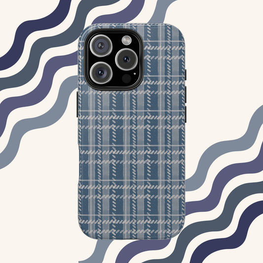 Navy Plaid Phone Case