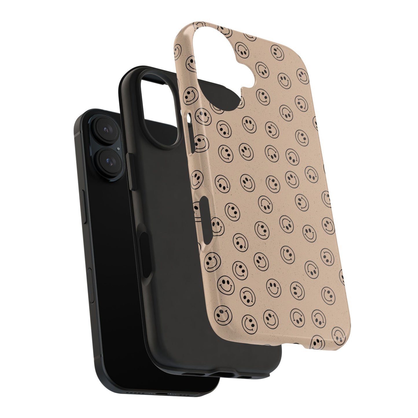 Beige Smileys Phone Case