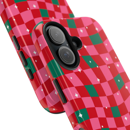 Christmas Wavy Checkered Phone case