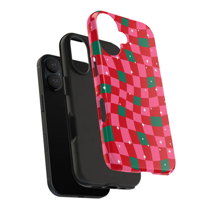 Christmas Wavy Checkered Phone case