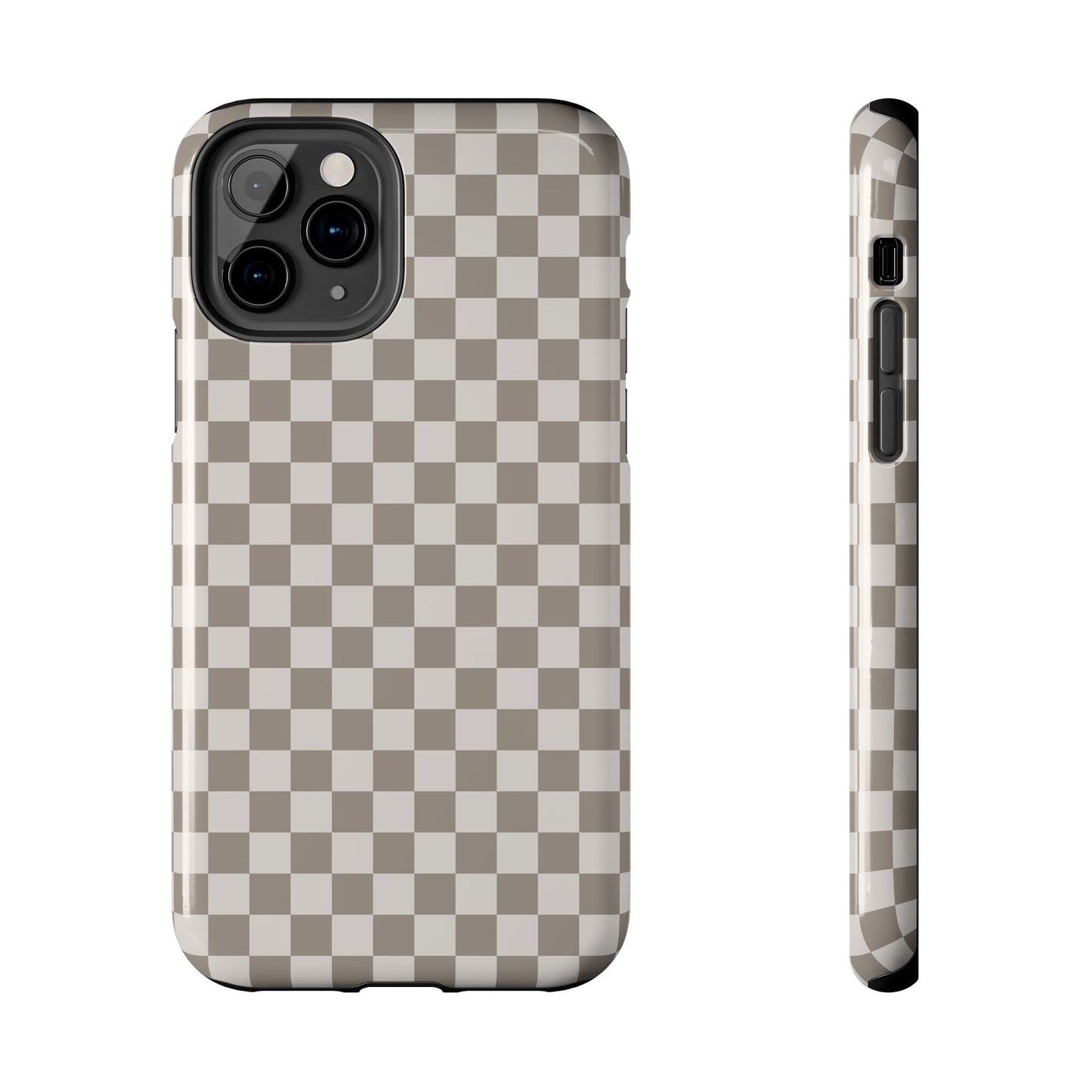 Mocha Checkered Phone Case