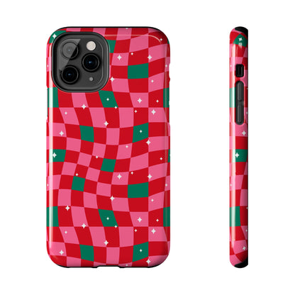 Christmas Wavy Checkered Phone case