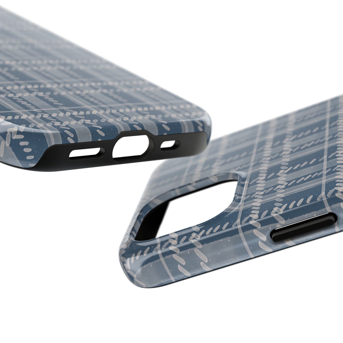 Navy Plaid Phone Case