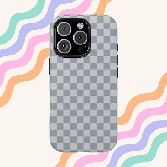 Gray Checkered Phone Case