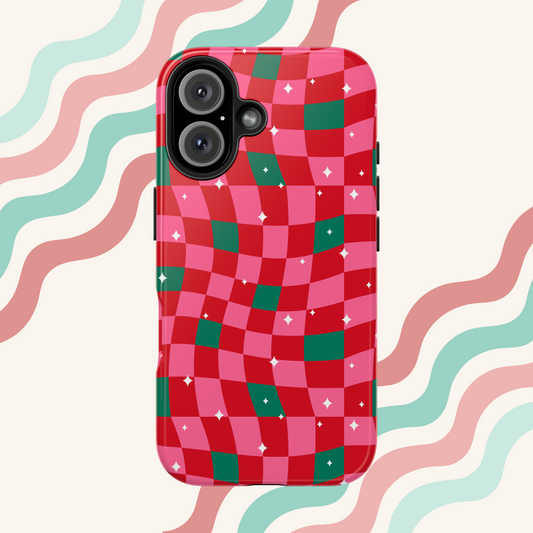 Christmas Wavy Checkered Phone case