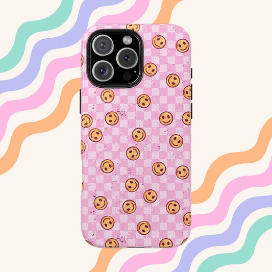 Pink Sketchy Smiles Phone Case