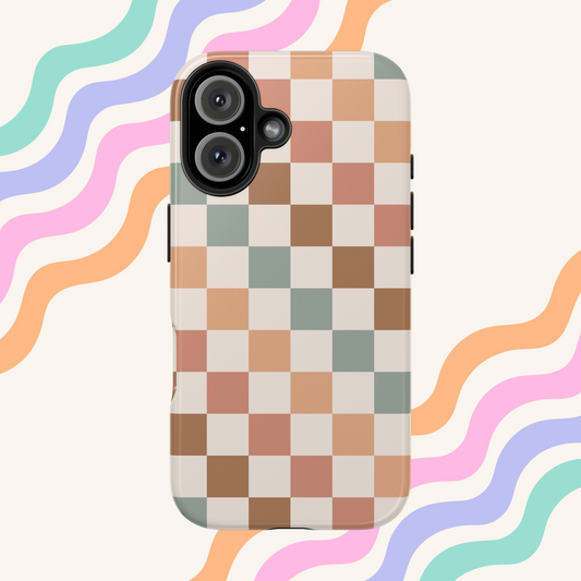 Retro Checkered Phone Case